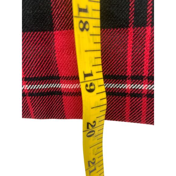 Womens Tracy Evans Ltd Red Plaid Pleated Mini Skirt with Black Belt Size 1 NWT - Picture 7 of 7